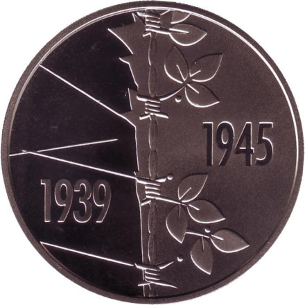 Монета 5 гривен. 2020 год, Украина. 75 лет Победы над нацизмом во Второй мировой войне 1939-1945 гг.