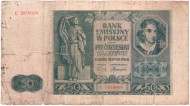 Банкнота 50 злотых. 1941 год, Польша. P-102(1).