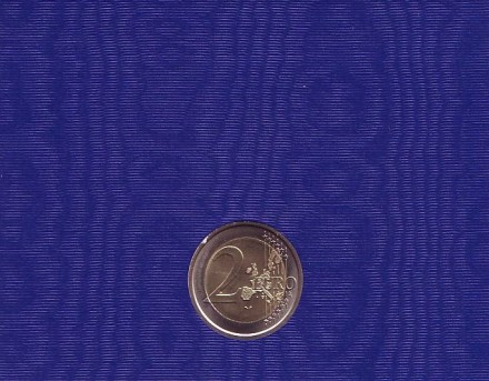 Монета 2 евро. 2007 год, Ватикан. (в буклете) 80 лет со дня рождения Папы Римского Бенедикта XVI.