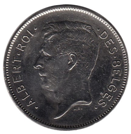 Монета 20 франков. 1932 год, Бельгия. (Des Belges) Король Альберт I. Монета 20 франков. 1932 год, Бельгия. (Des Belges) Король Альберт I.