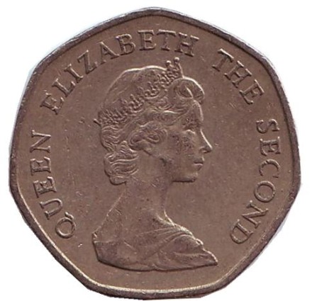 Монета 20 пенсов. 1985 год, Фолклендские острова. Овца "Ромни-марш".