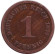 Монета 1 пфенниг. 1874 год (A), Германская империя. Монета 1 пфенниг. 1874 год (A), Германская империя.