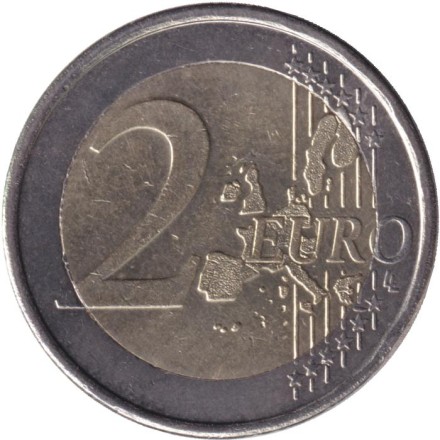 Монета 2 евро, 2005 год, Люксембург. Три годовщины. Монета 2 евро, 2005 год, Люксембург. Три годовщины.