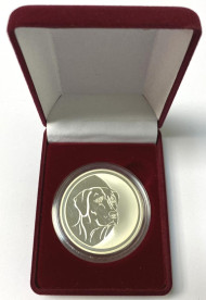 Футляр (коробка) прямоугольный для одной монеты диаметром до 46 мм. Производство Китай. 61х79х32 мм.