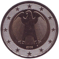 Монета 2 евро. 2003 год (F), Германия. Монета 2 евро. 2003 год (F), Германия.