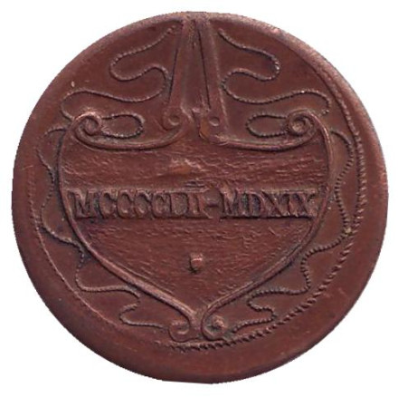 Леонардо да Винчи. Сувенирный жетон. Леонардо да Винчи. Сувенирный жетон.