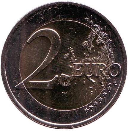 Монета 2 евро. 2014 год, Нидерланды. Монета 2 евро. 2014 год, Нидерланды.