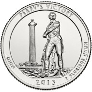 Монета 25 центов (P). 2013 год, США. Монумент в честь победы адмирала Перри и миру между народами. Парк № 17. Монета 25 центов (P). 2013 год, США. Монумент в честь победы адмирала Перри и миру между народами. Парк № 17.