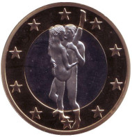 6 эросов (Sex euros). Сувенирный жетон. (Вар. 32)