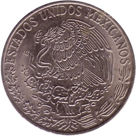 Монета 50 сентаво. 1982 год, Мексика. Индеец. Монета 50 сентаво. 1982 год, Мексика. Индеец.