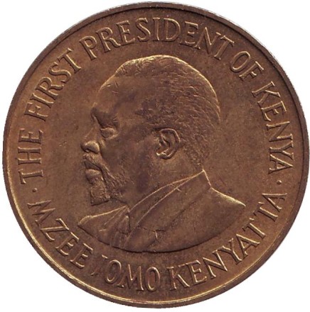 Монета 10 центов. 1970 год, Кения.