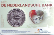 Монета 5 евро. 2014 год, Нидерланды. 200-летие Нидерландскому банку. Монета 5 евро. 2014 год, Нидерланды. 200-летие Нидерландскому банку.