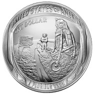 Монета 1 доллар. 2019 год, США. 50 лет высадке человека на Луну. Аполлон-11. Монета 1 доллар. 2019 год, США. 50 лет высадке человека на Луну. Аполлон-11.