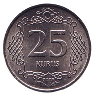 Монета 25 курушей. 2018 год, Турция. UNC. Монета 25 курушей. 2018 год, Турция. UNC.