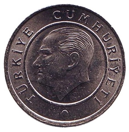 Монета 25 курушей. 2018 год, Турция. UNC. Монета 25 курушей. 2018 год, Турция. UNC.