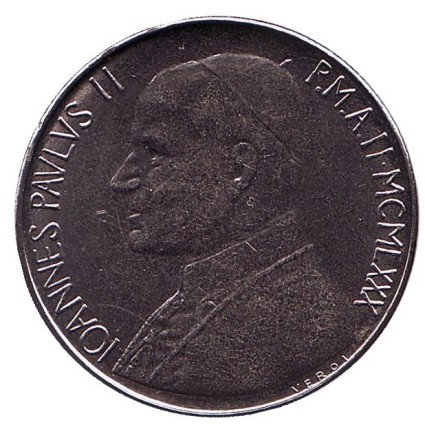 Монета 100 лир. 1980 год, Ватикан. Богиня.