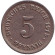 Монета 5 пфеннигов. 1915 год (D), Германская империя. Немагнитная. Монета 5 пфеннигов. 1915 год (D), Германская империя. Немагнитная.
