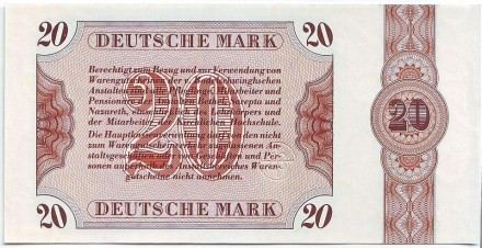 Талон номиналом 20 марок. 1973 год, ФРГ. (г. Билефельд)