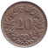 Монета 20 раппенов. 1951 год, Швейцария.