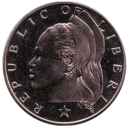Монета 1 доллар. 1969 год, Либерия. Proof.