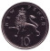 Монета 10 пенсов. 1972 год, Великобритания. Proof. Лев. Монета 10 пенсов. 1972 год, Великобритания. Proof. Лев.