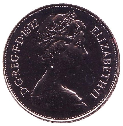 Монета 10 пенсов. 1972 год, Великобритания. Proof. Лев. Монета 10 пенсов. 1972 год, Великобритания. Proof. Лев.