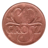 Монета 1 грош. 1936 год, Польша. Монета 1 грош. 1936 год, Польша.