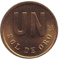 Монета 1 соль. 1980 год, Перу. UNC.