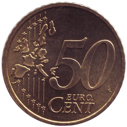 Монета 50 евроцентов. 2006 год, Нидерланды. Монета 50 евроцентов. 2006 год, Нидерланды.