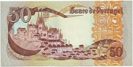 Банкнота 50 эскудо. 1980 год, Португалия. Банкнота 50 эскудо. 1980 год, Португалия.