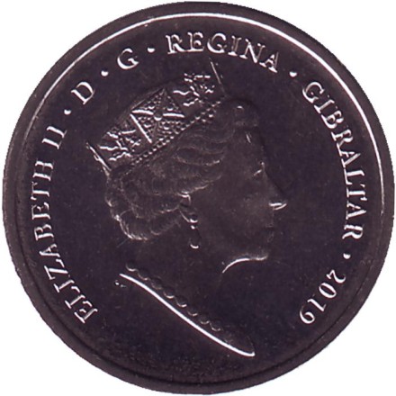 Монета 5 пенсов. 2019 год, Гибралтар. Бег. Островные игры. Монета 5 пенсов. 2019 год, Гибралтар. Бег. Островные игры.