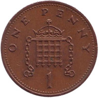 1 пенни. 1989 год, Великобритания.
