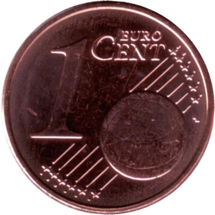 Монета 1 цент. 2021 год, Люксембург.