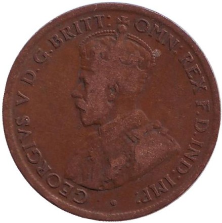 Монета 1/2 пенни. 1922 год, Австралия.