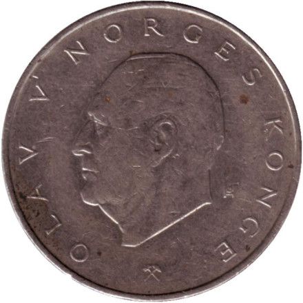 Монета 5 крон. 1984 год, Норвегия.