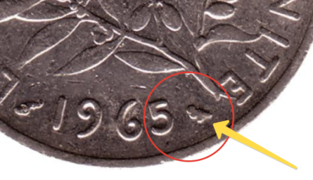 Монета 1 франк. 1965 год, Франция. Тип 2.