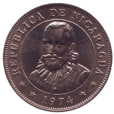 Монета 50 сентаво. 1974 год, Никарагуа. Горы-вулканы. Монета 50 сентаво. 1974 год, Никарагуа. Горы-вулканы.