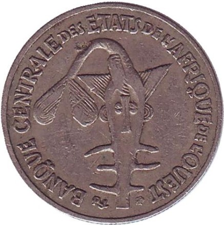 Монета 50 франков. 1997 год, Западные Африканские штаты.