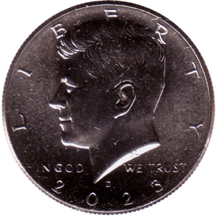 Монета 1/2 доллара (50 центов), 2023 год (D), США. Джон Кеннеди.
