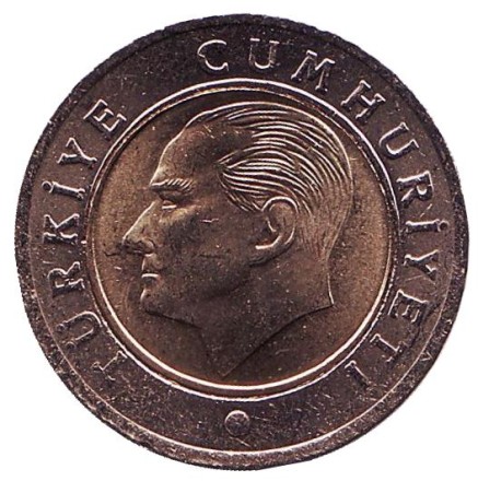 Монета 50 курушей. 2018 год, Турция. UNC.