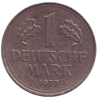 Монета 1 марка. 1977 год (J), ФРГ. Монета 1 марка. 1977 год (J), ФРГ.