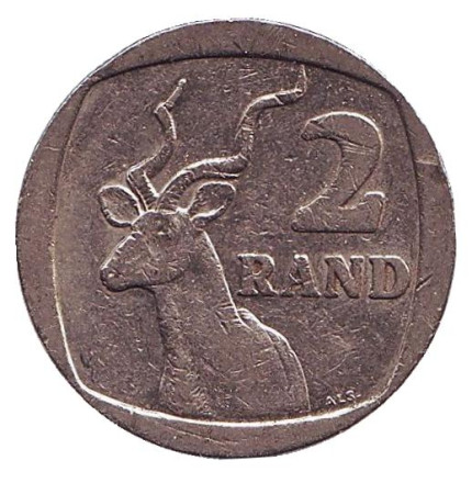 Монета 2 ранда. 1996 год, ЮАР. Антилопа.