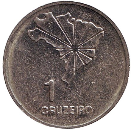 Монета 1 крузейро. 1972 год, Бразилия. 150 лет Декларации о Независимости. Монета 1 крузейро. 1972 год, Бразилия. 150 лет Декларации о Независимости.