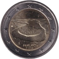 Монета 2 евро. 2025 год (J), Германия. Сааршляйфе. Саар. Монета 2 евро. 2025 год (J), Германия. Сааршляйфе. Саар.