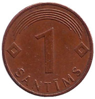 Монета 1 сантим. 2003 год, Латвия. Монета 1 сантим. 2003 год, Латвия.