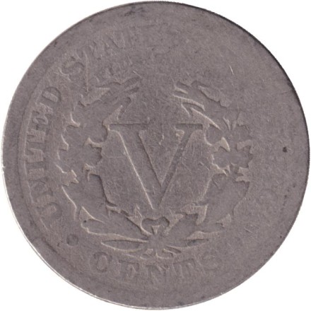 Монета 5 центов. 1903 год, США. Монета 5 центов. 1903 год, США.