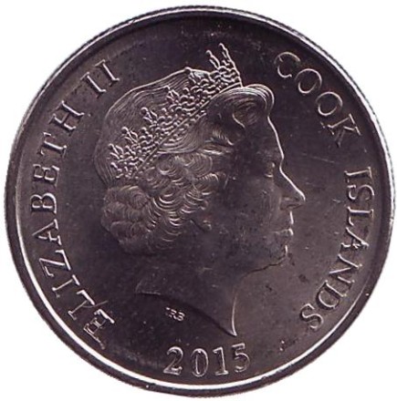 Монета 20 центов. 2015 год, Острова Кука. Австралийская крачка.