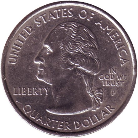 Монета 25 центов (Р). 2006 год, США. Колорадо. Штат № 38. Монета 25 центов (Р). 2006 год, США. Колорадо. Штат № 38.