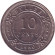 Монета 10 центов. 1980 год, Белиз. Монета 10 центов. 1980 год, Белиз.