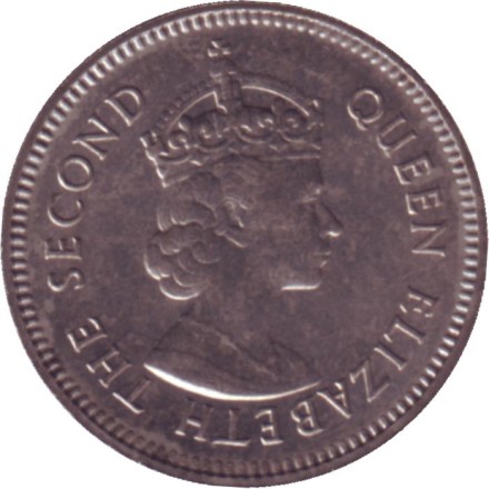 Монета 10 центов. 1980 год, Белиз. Монета 10 центов. 1980 год, Белиз.